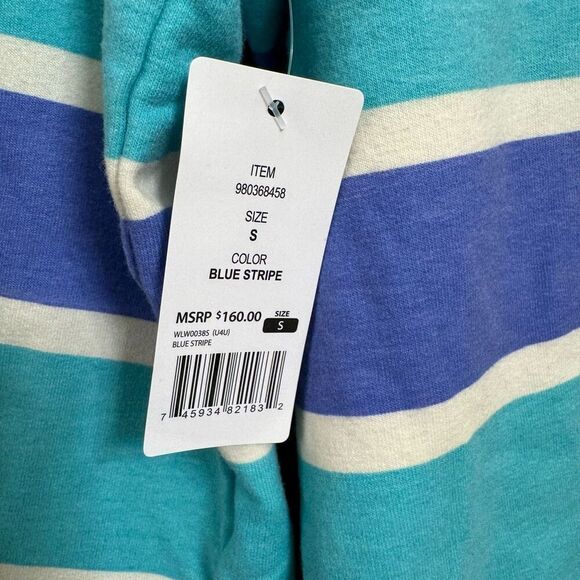 Wildfox Purple Aqua Striped Sleep Lounge Top Shorts 2 Piece Set Small NWT - Picture 5 of 13